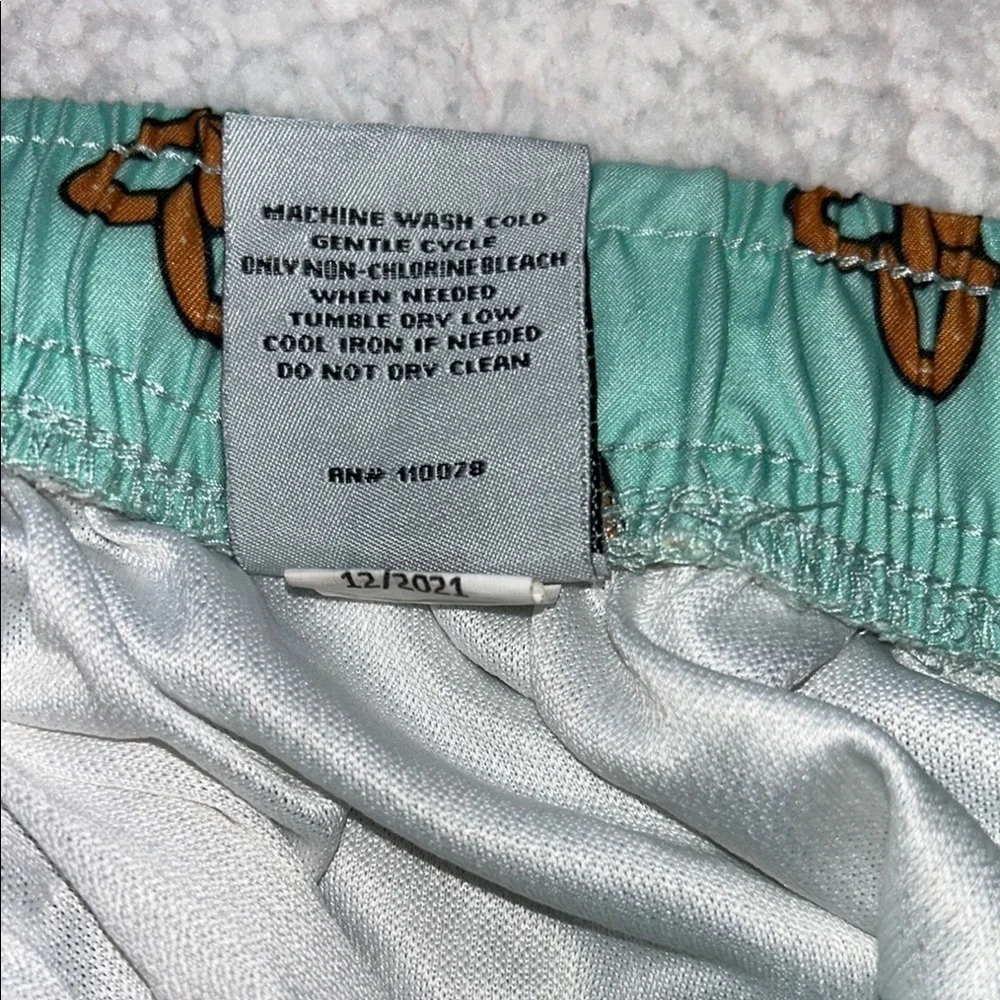 Aqua Pretzel Pattern Men's Swim Trunks